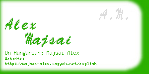 alex majsai business card